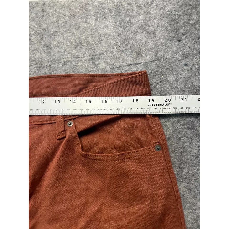Banana Republic Athletic Straight Jeans Mens 36 Mocha Brown Corded 38x31 Actual