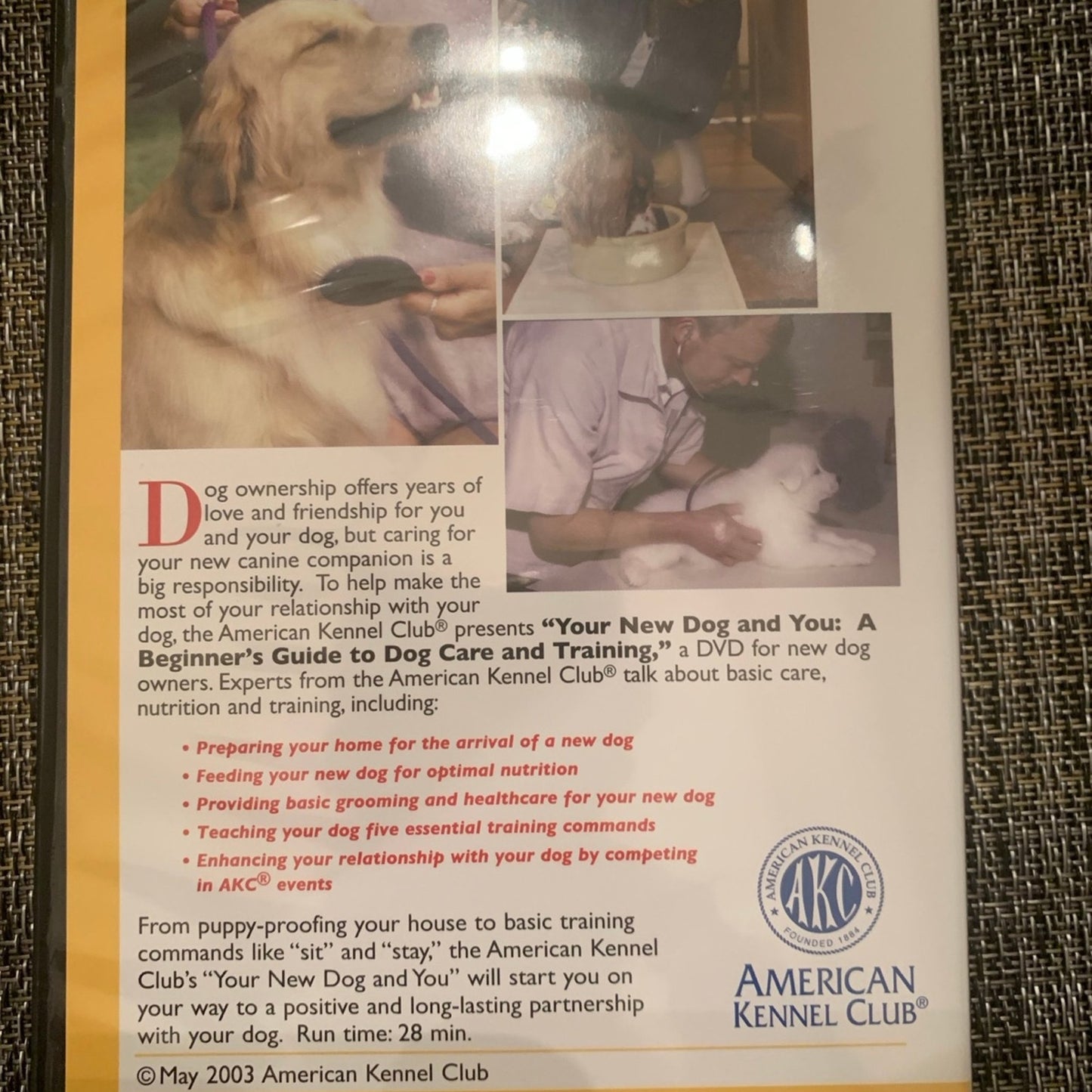 Pet dog instructional DVD