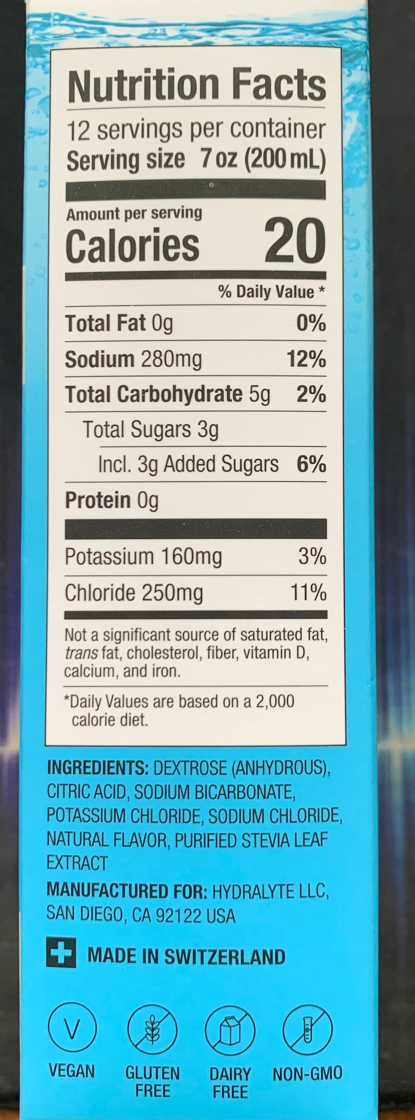 Hydralyte electrolyte powder, lemon flavored 
