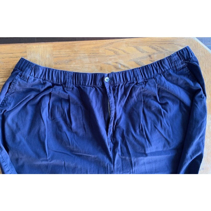Navy blue King Size brand 3XL 38 big elastic waist with the front tie khakis