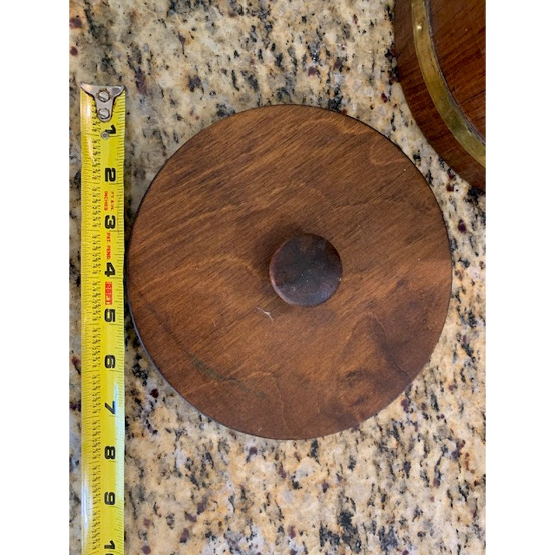 Antique Wooden cookie jar with lid and handle