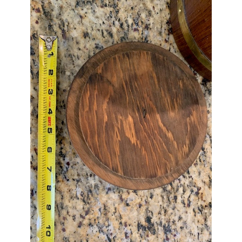 Antique Wooden cookie jar with lid and handle