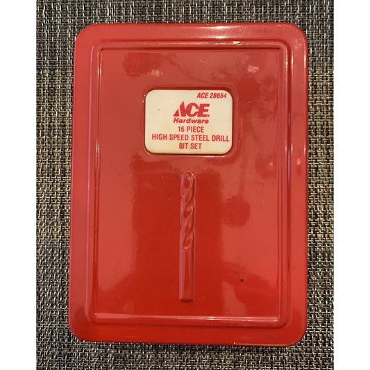 Ace hardware 16 piece high-speed steel drill bit set in Metal Case