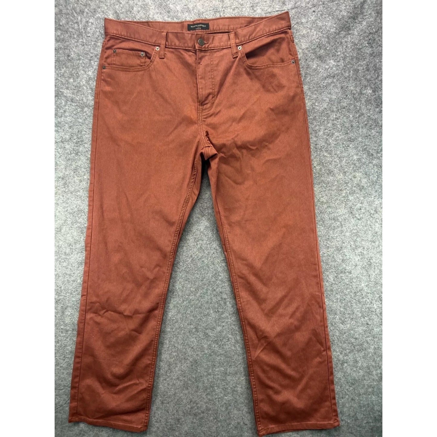 Banana Republic Athletic Straight Jeans Mens 36 Mocha Brown Corded 38x31 Actual