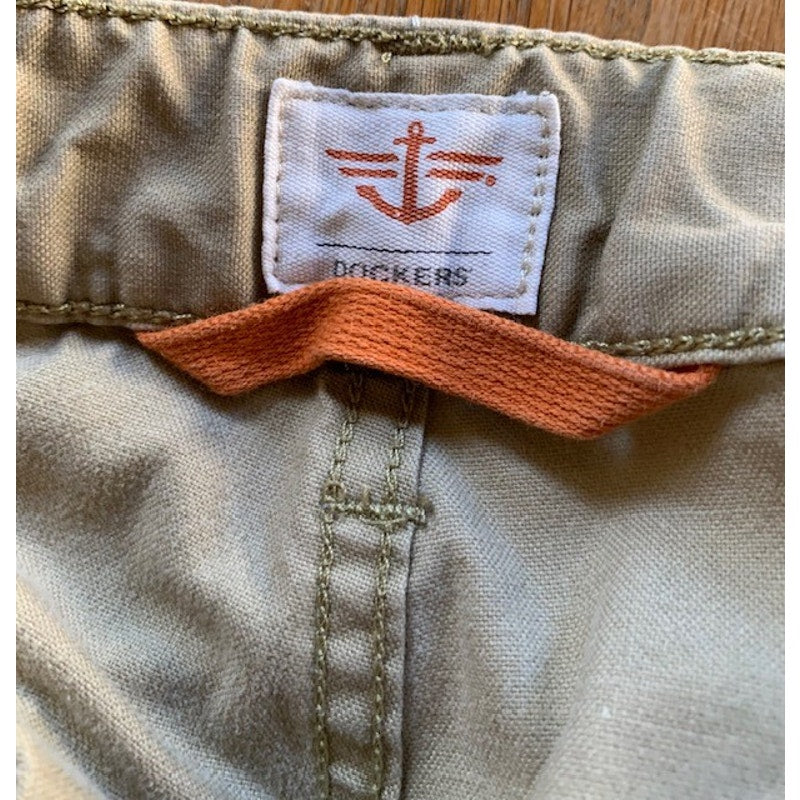 Dockers brand tan 44 X 30 side zipper pocket khakis