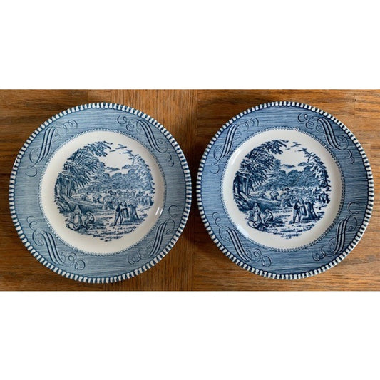 Vintage Royal Currier & Ives "Harvest" Plates