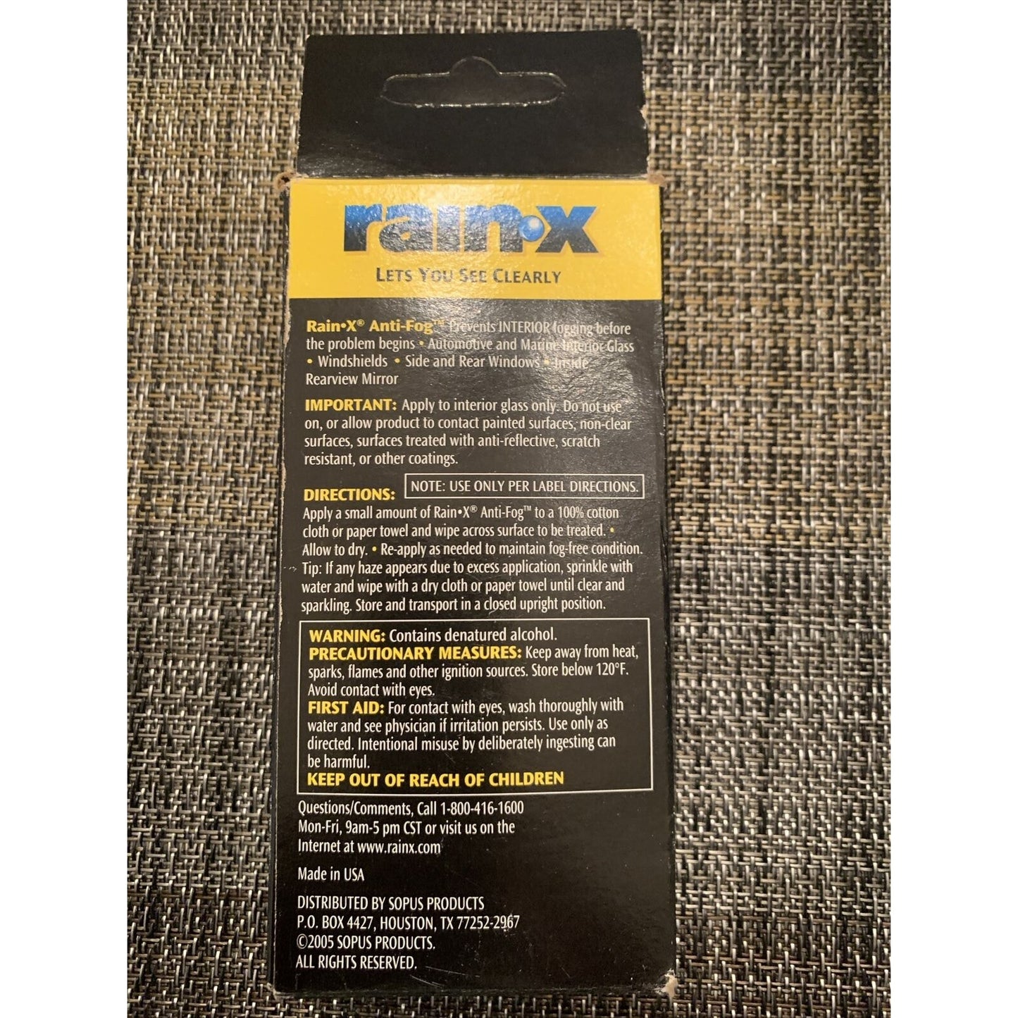 Rain-X Anti Fog Treatment Prevents Fogging Interior Glass Mirror Auto Home 3.5oz