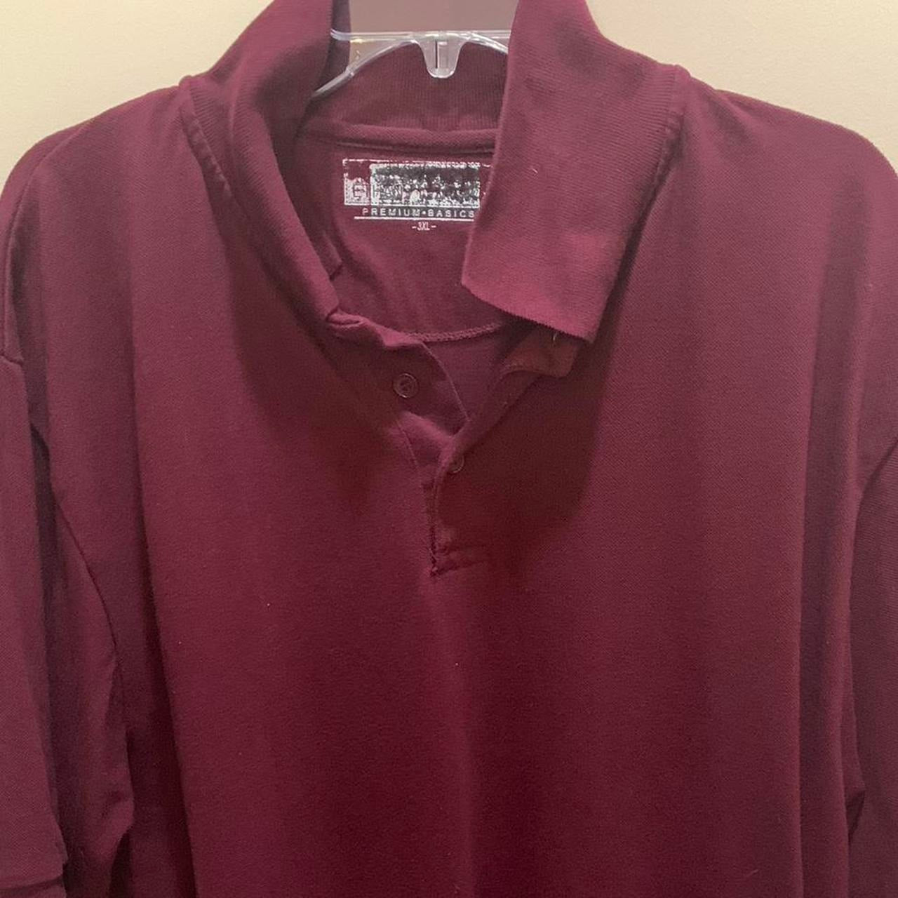 3XL burgundy polo shirt