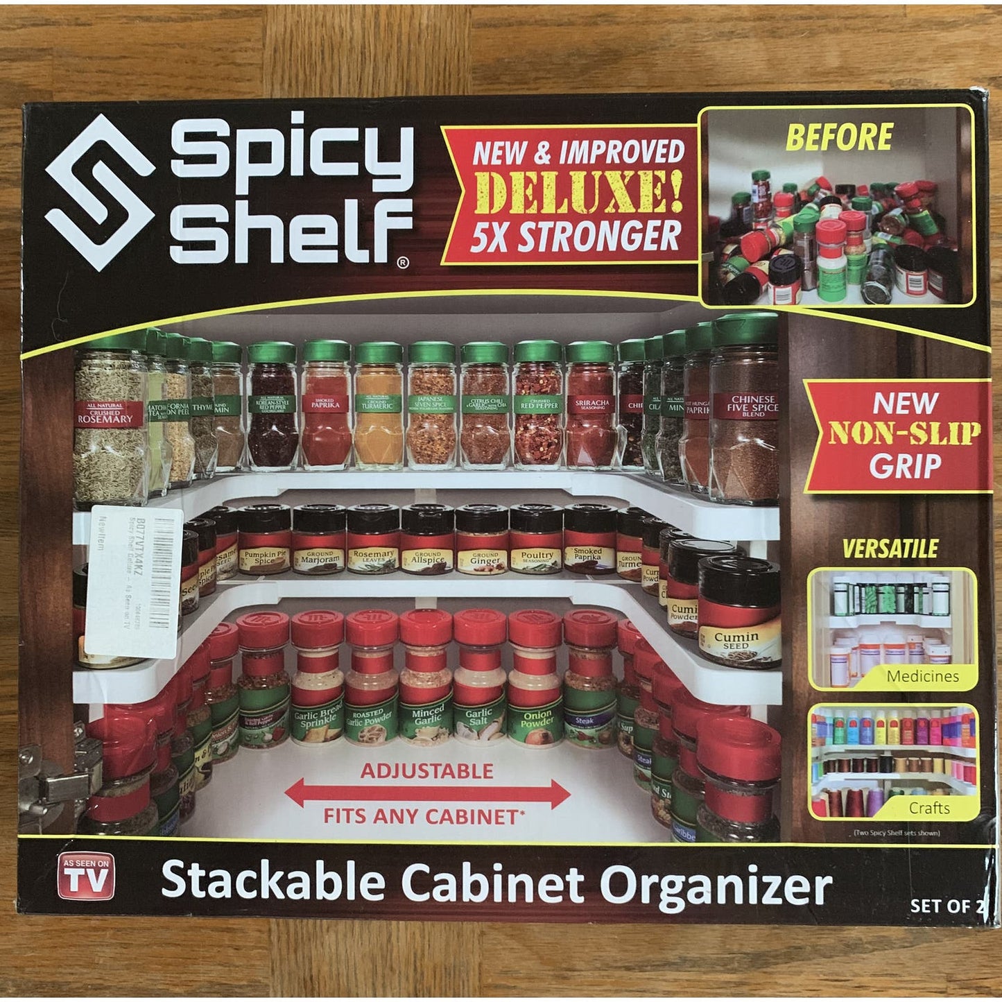 Spicy Shelf (Only set of 1) Contains extra parts. Adjustable & Stackable