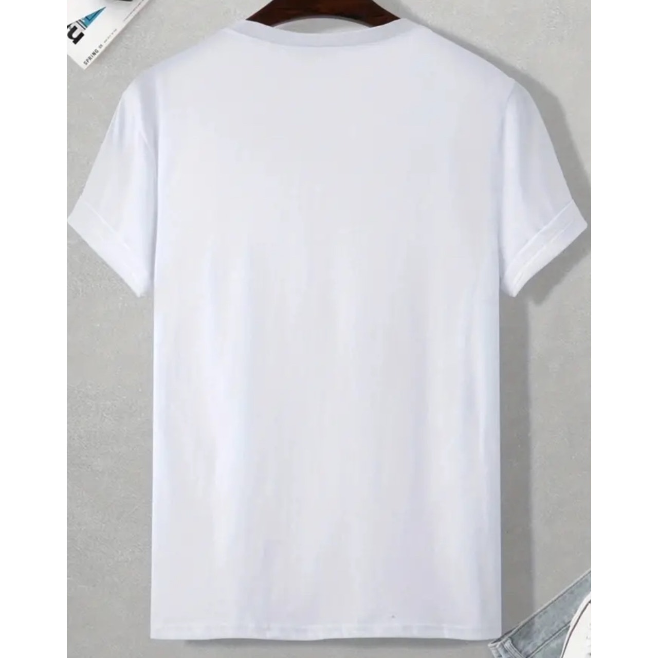 men's USA white cotton t-shirt