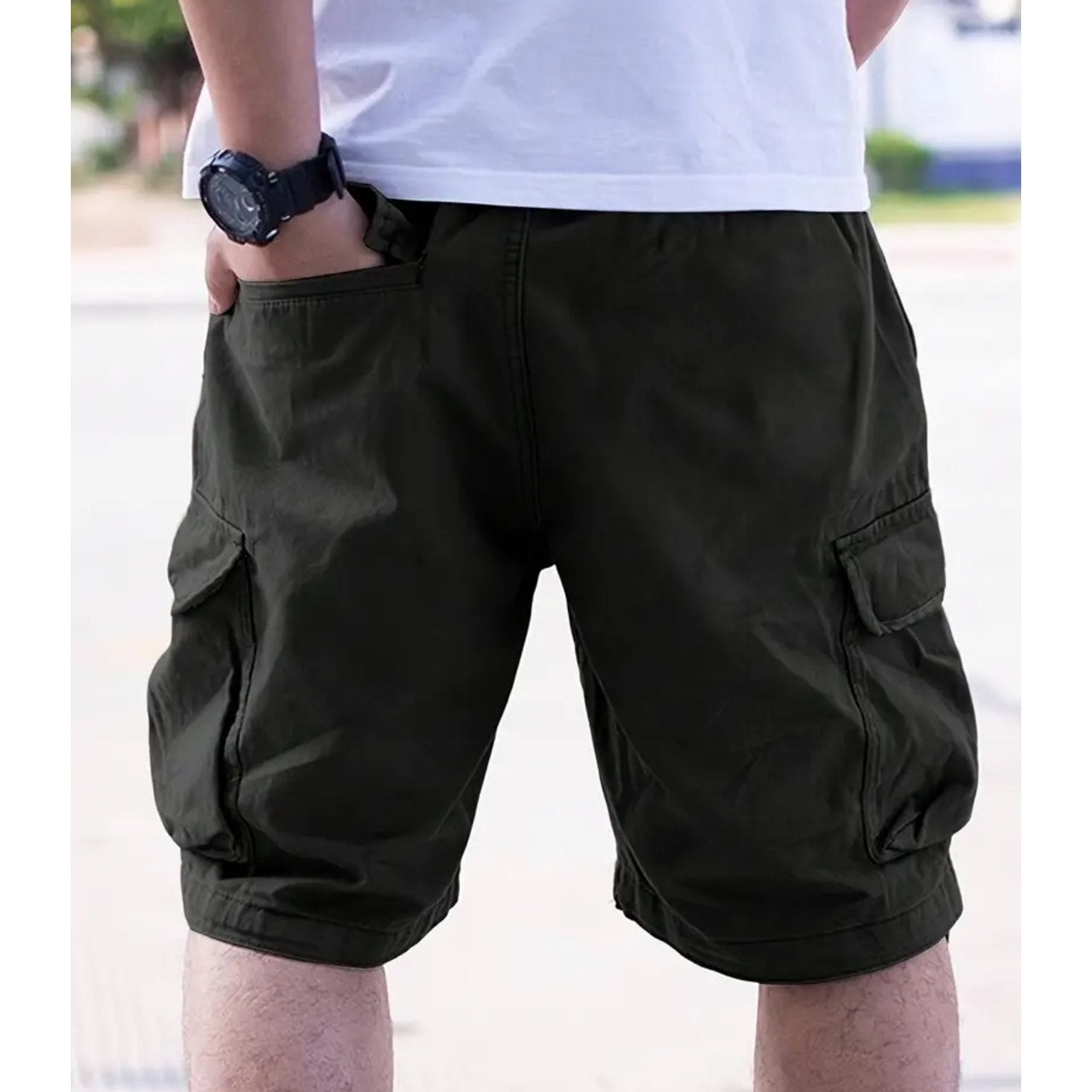 Loose Fit Men's XL Multi-Pocket Cargo Shorts