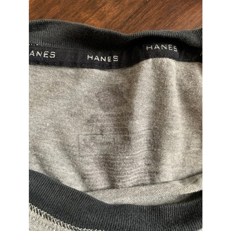 Hanes Men's 3XL Gray and Black T-Shirt