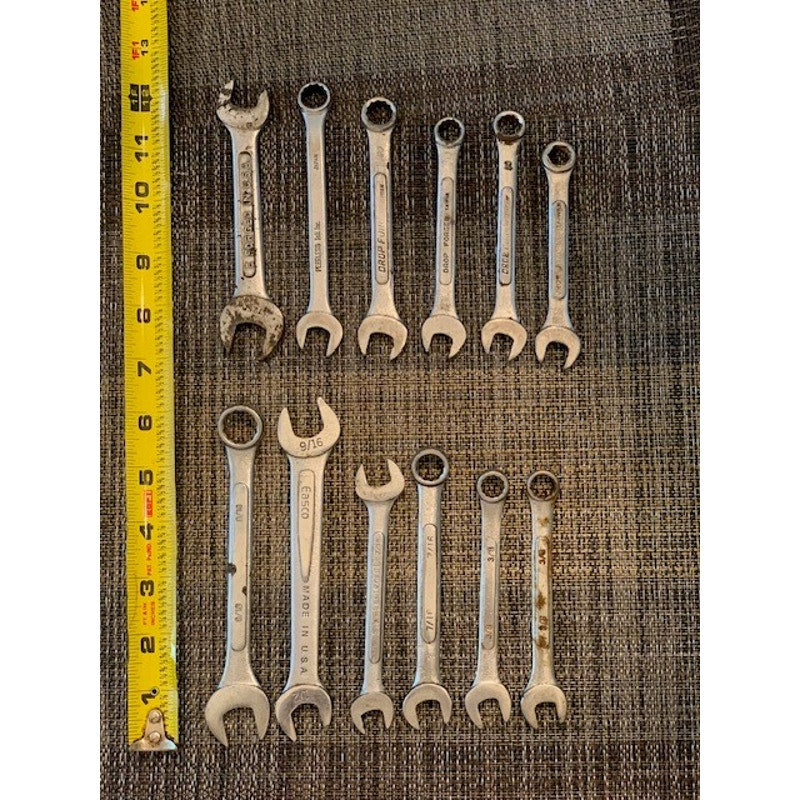 12 Various Sizes Small Combination Wrench Tools