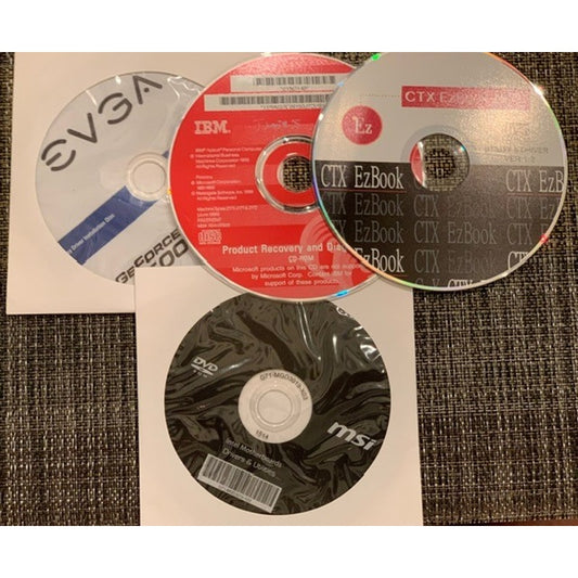 Various Vintage PC system CDs