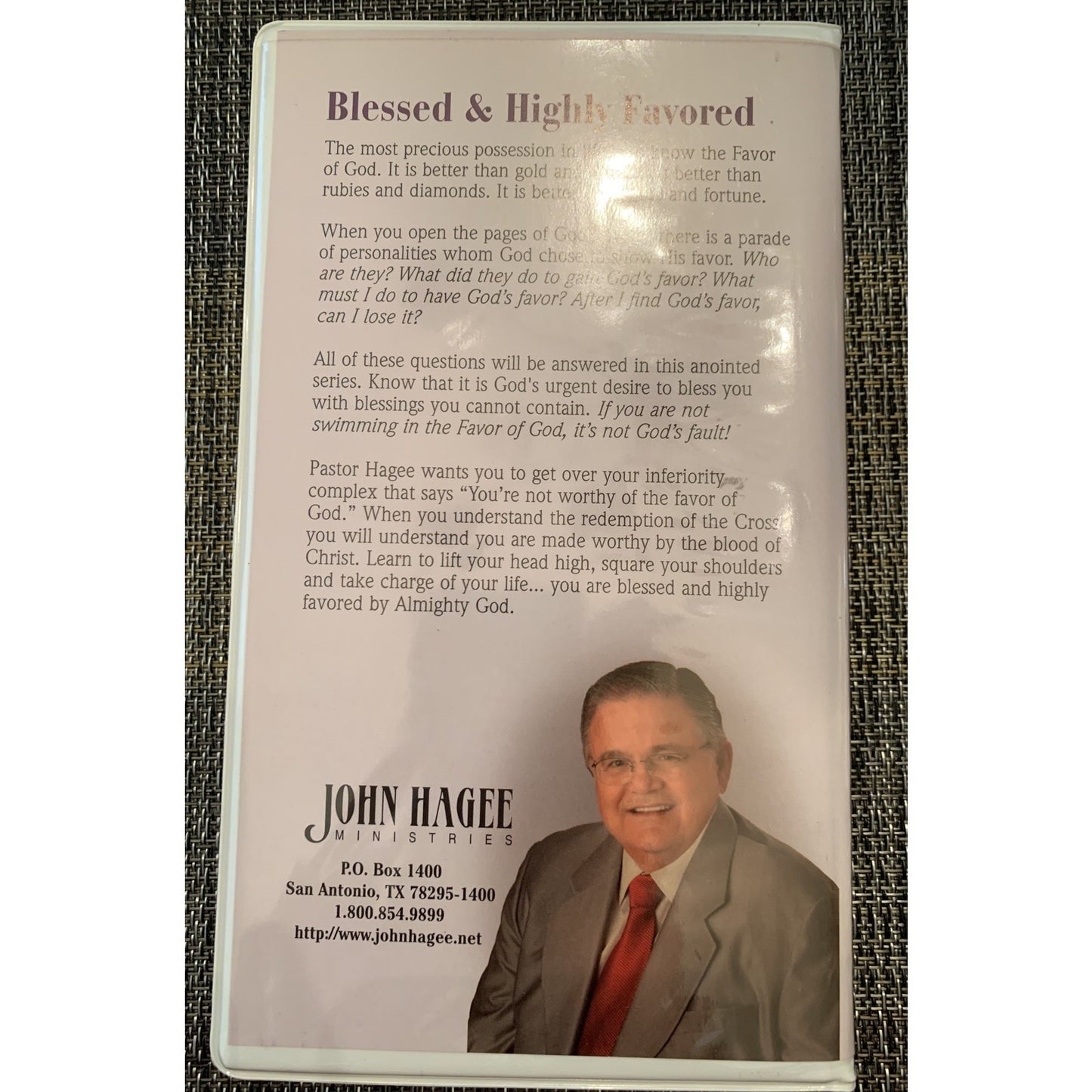 John Hagee Blessed & Highly Favored Cassette Tapes