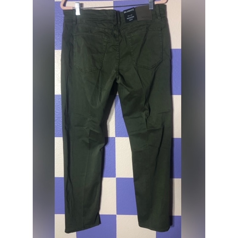 NWT Blank NYC Slim Fit Twill Pants in Green - Size 36