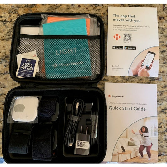 Hinge Health Exercise Kit with Body Sensors and Carrying Case