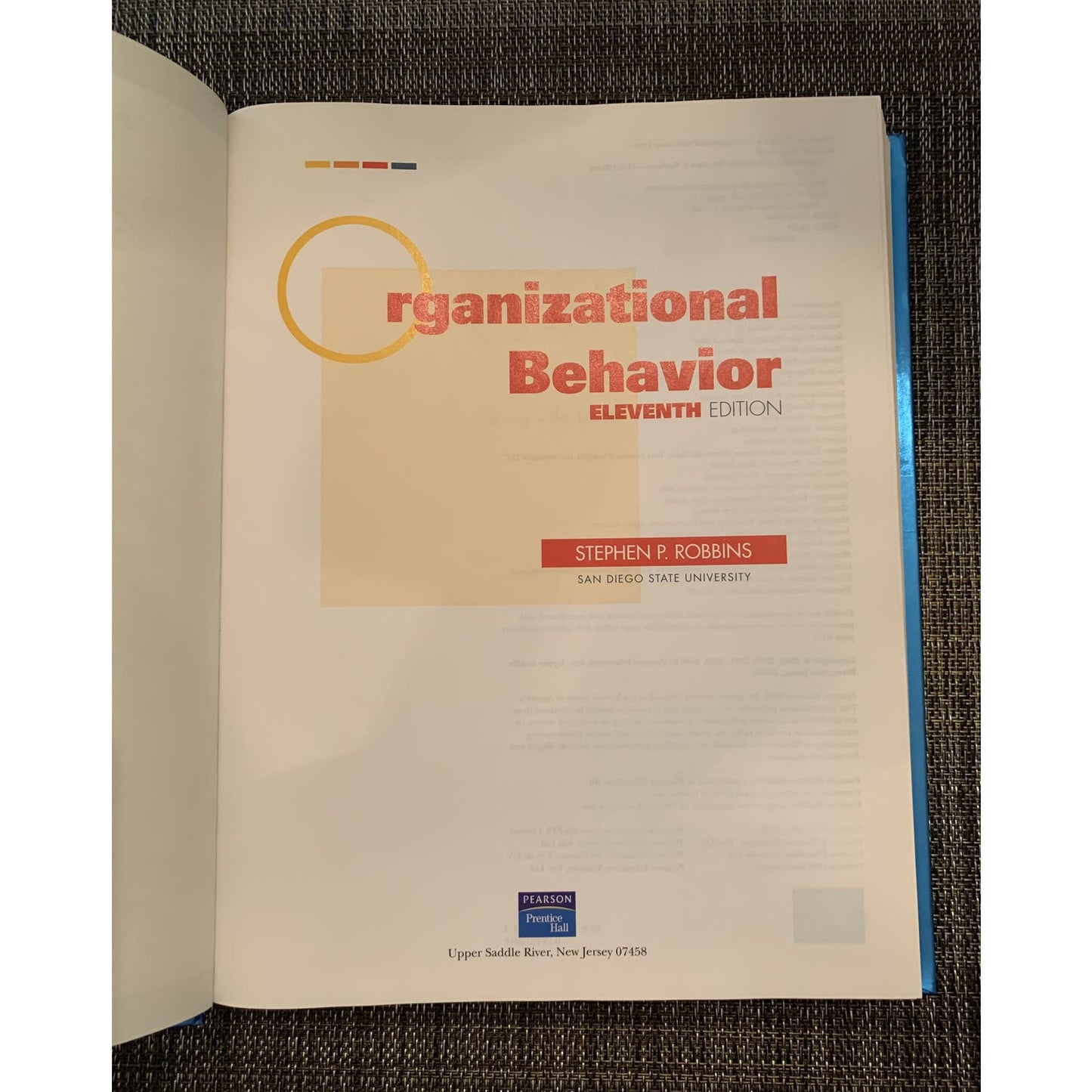 Organization Behavior Business Textbook