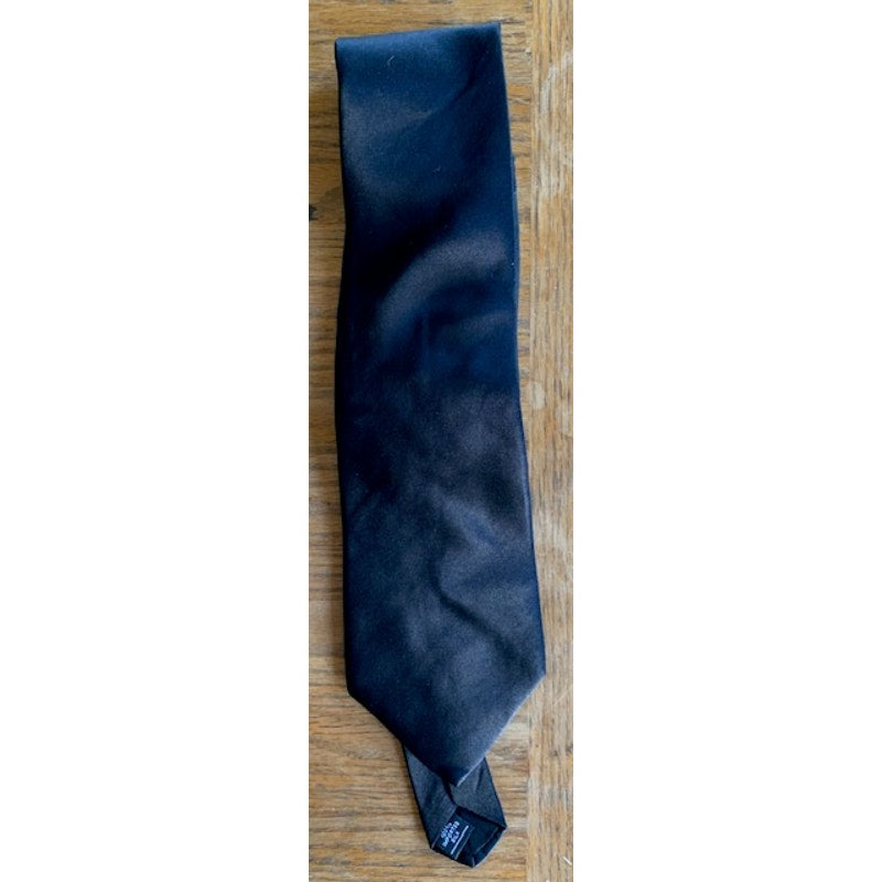 Arrow Solid Black Silk Necktie