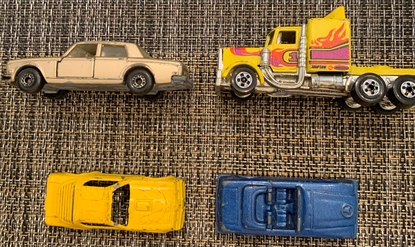 Variety of Hot Wheels die cast toys