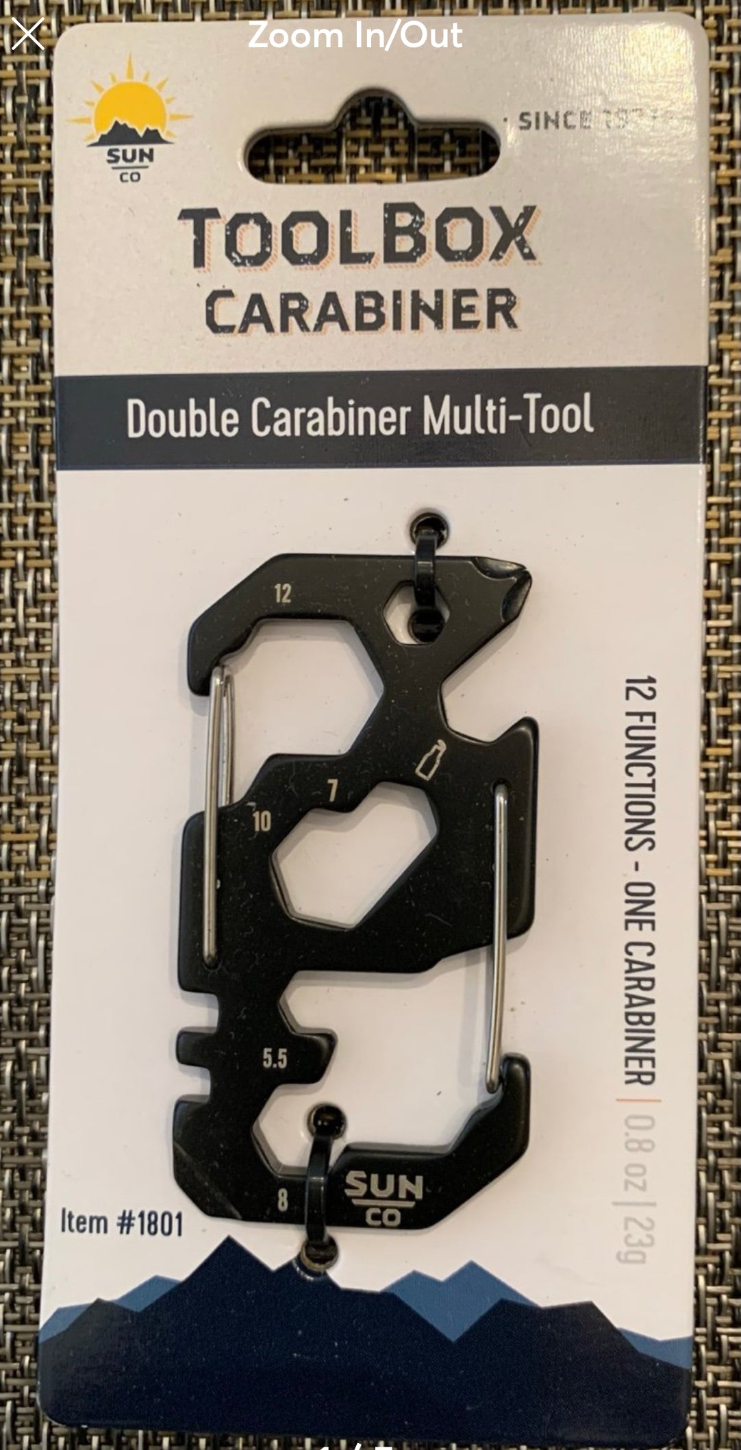 Carabiner for toolbox