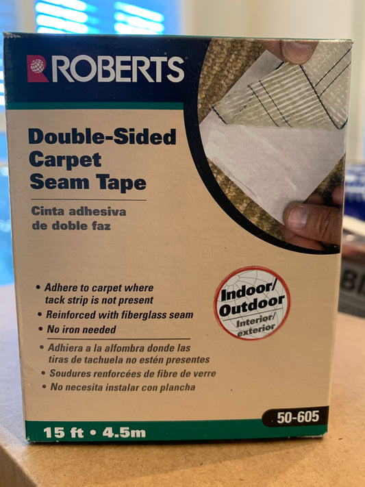 Double sided carpet seam tape