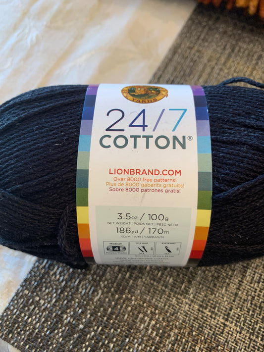 Black cotton yarn