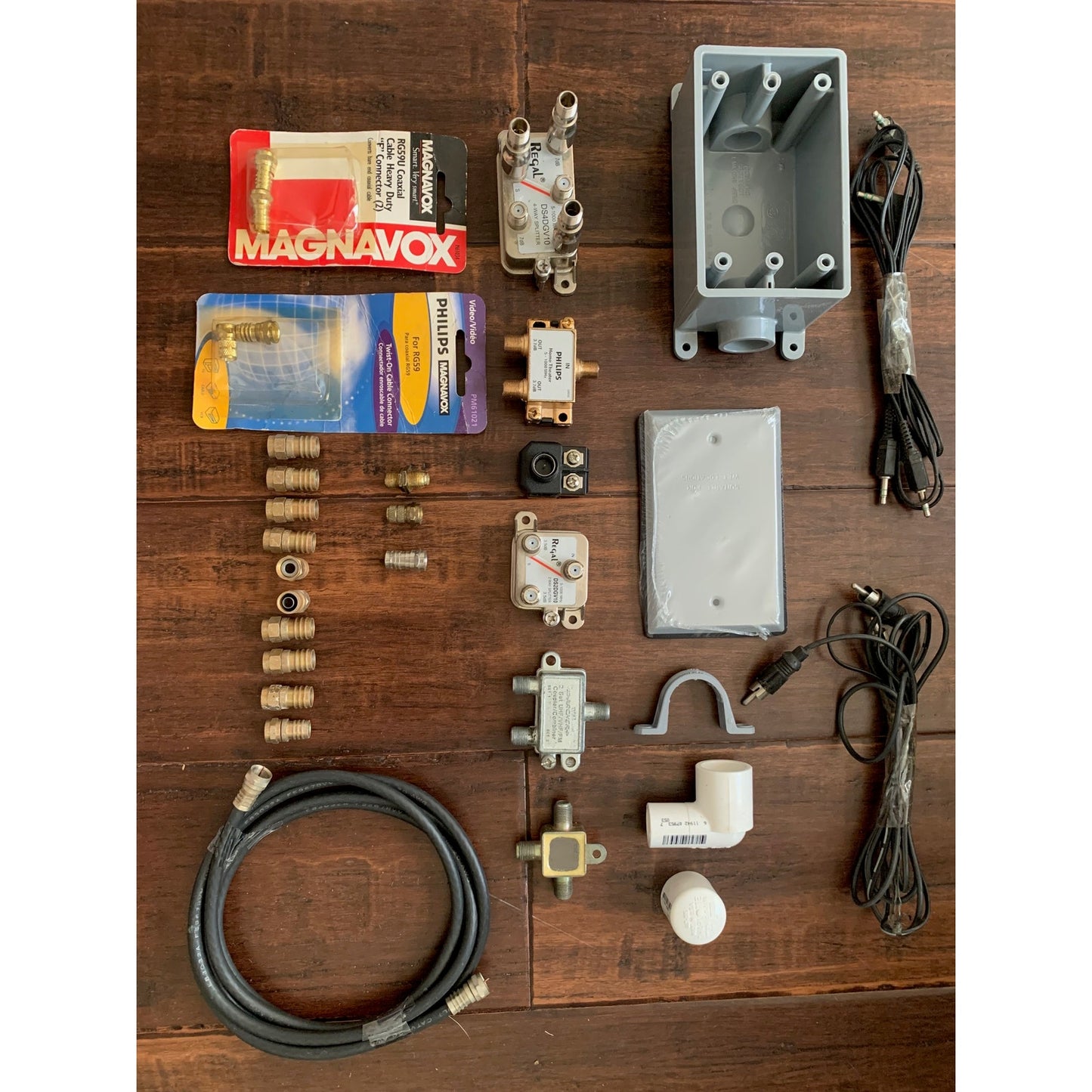 Various Cable/Dish TV Installation Modules, Splitters and Components