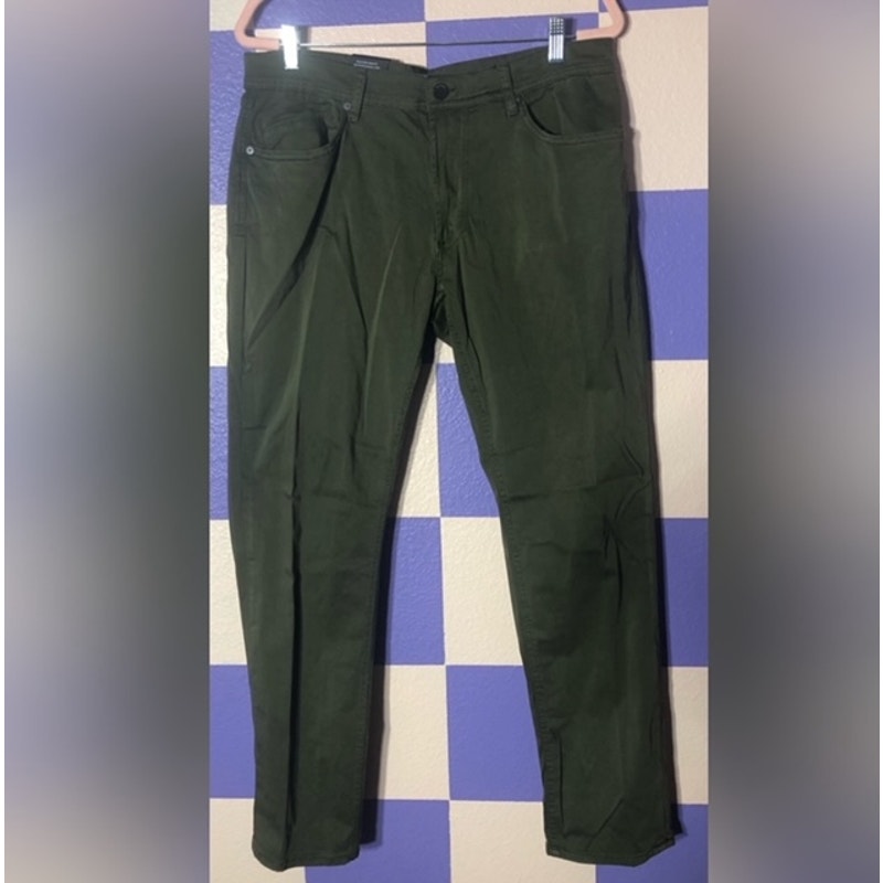 NWT Blank NYC Slim Fit Twill Pants in Green - Size 36