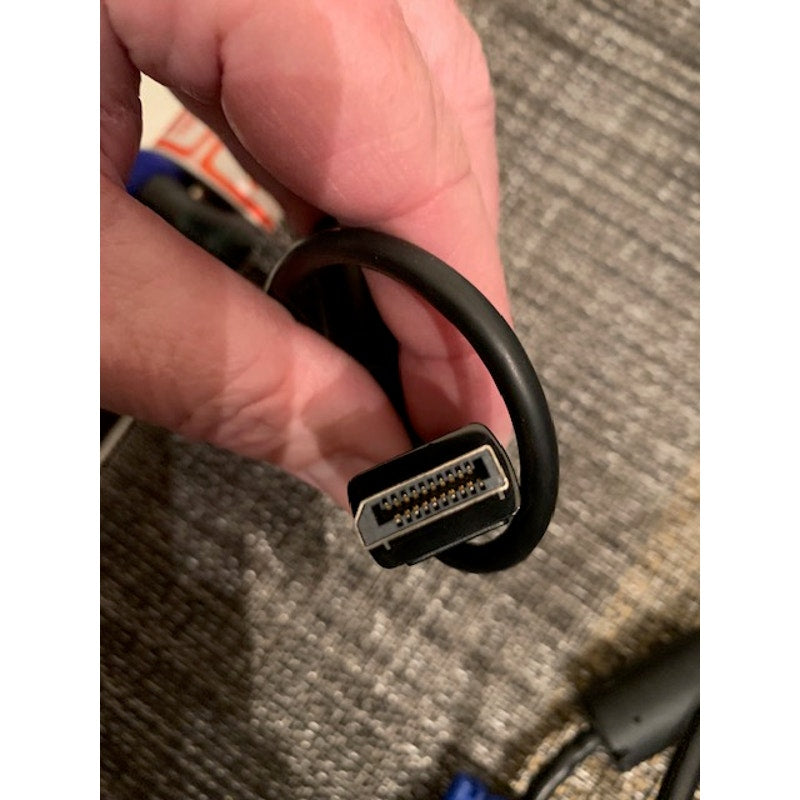 Various computer monitor connection cables