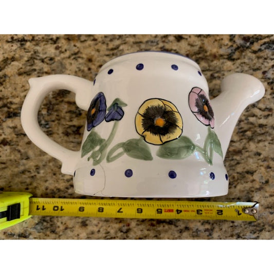 Ceramic flower themed watering can