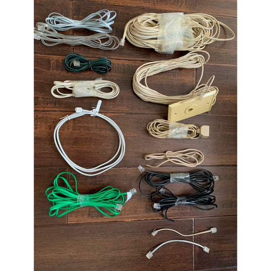 Various Land Line Telephone Connecting Wires, Modules and Components