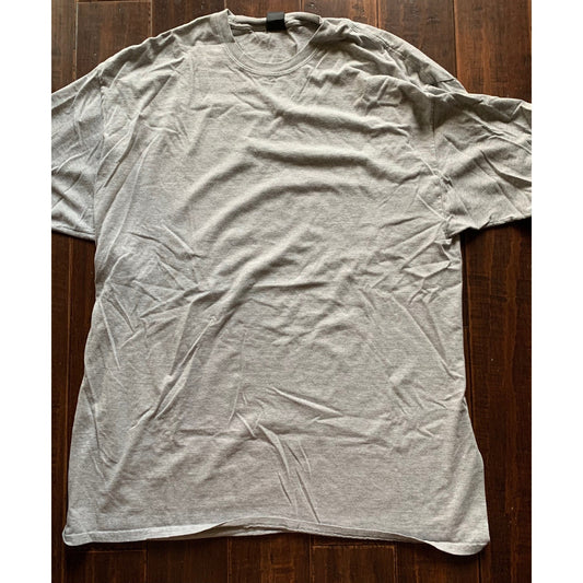 men's 3XL gray cotton blend t-shirt