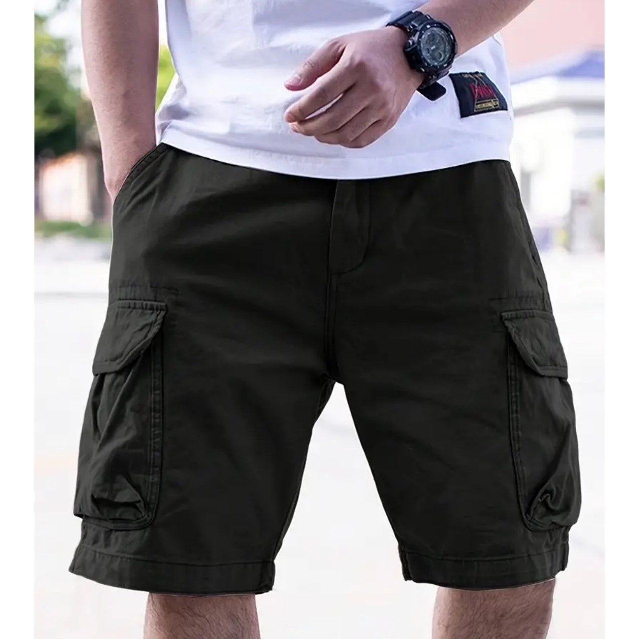 Loose Fit Men's XL Multi-Pocket Cargo Shorts