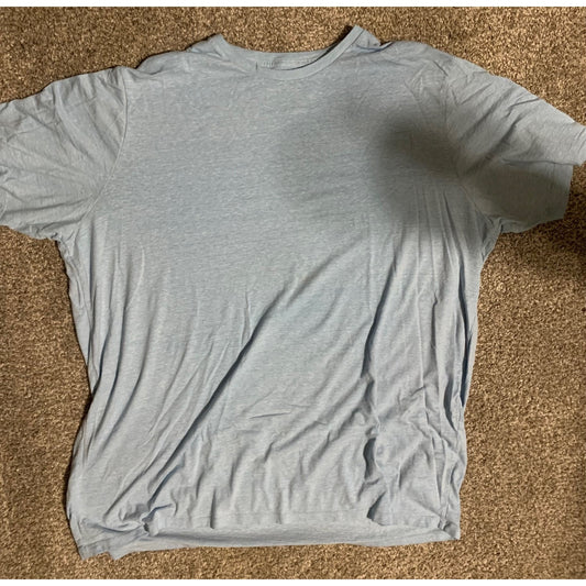 men's 3XL gray cotton blend t-shirt