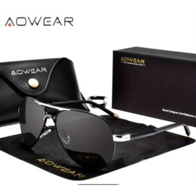 AOWEAR Classic Mirrored Polarized Sunglasses