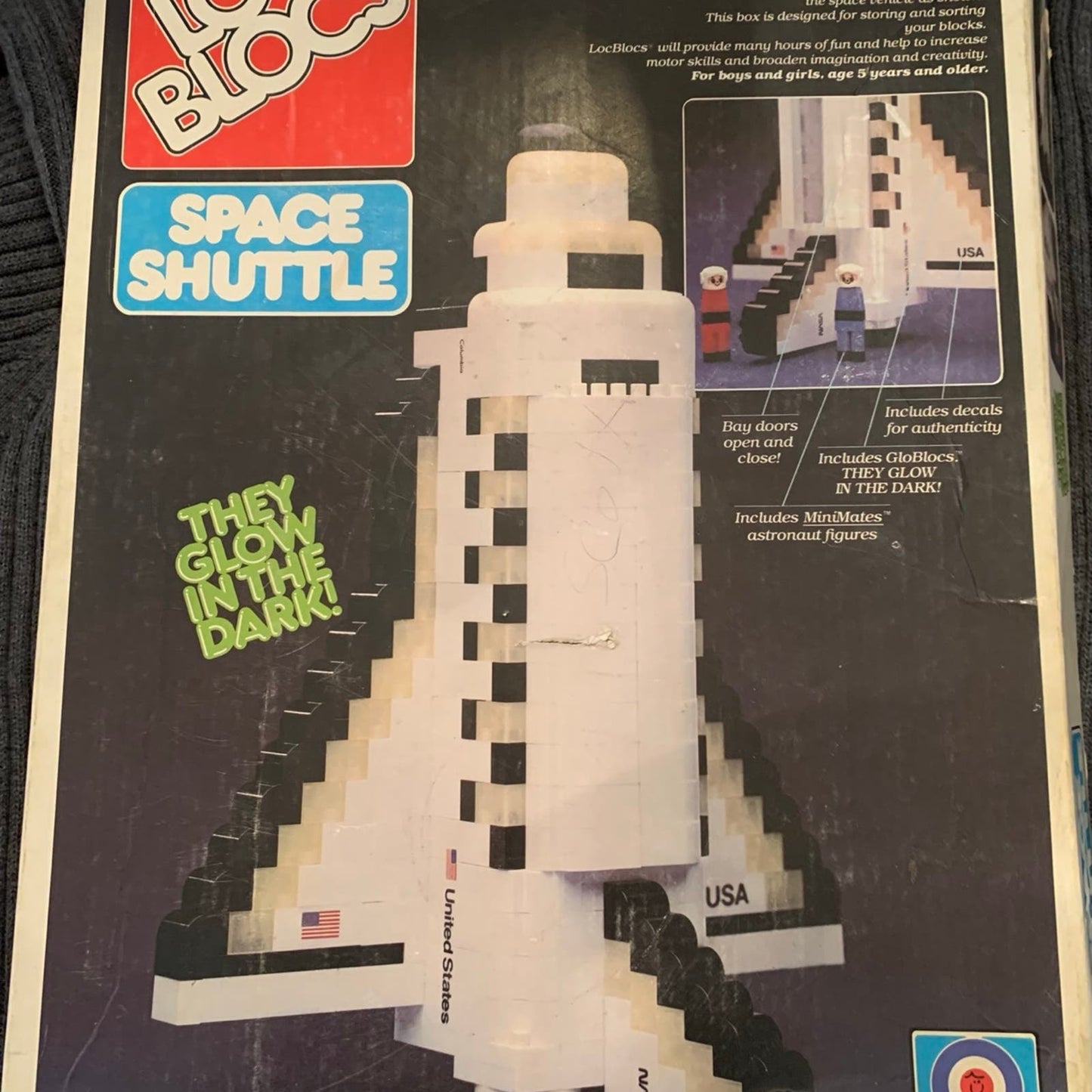 Vintage space shuttle building blocks