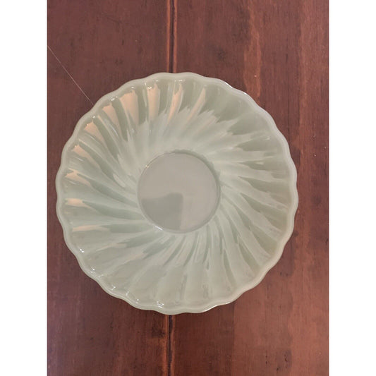 Vintage/MCM Anchor Hocking Fire King Jadeite Saucer Plate Restaurant Oven Glass