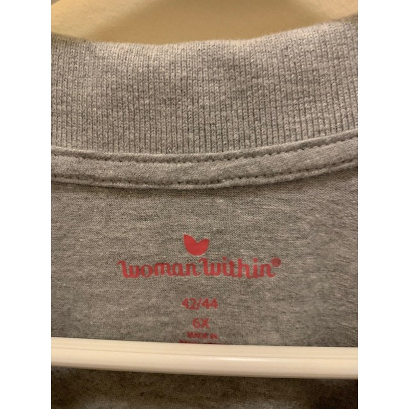 Woman Within brand Gray 6X(42/44) Shirt