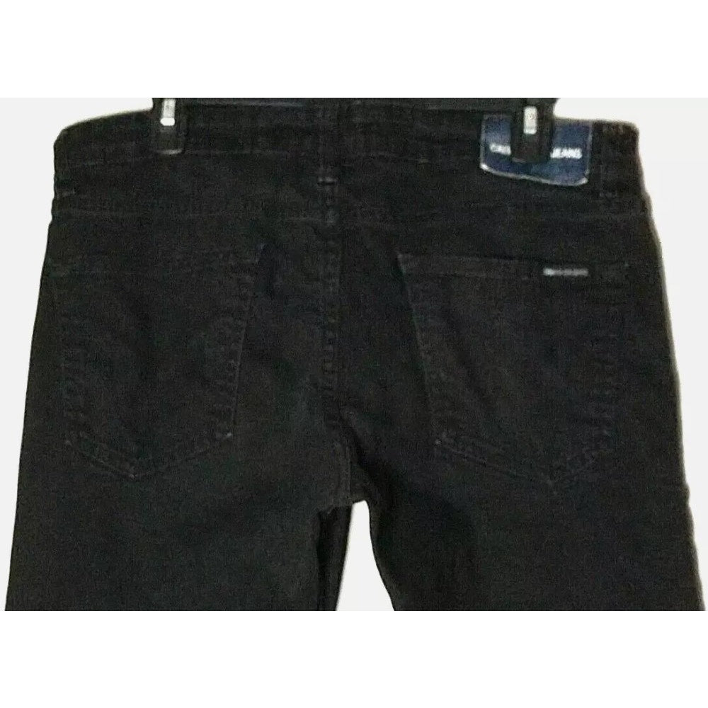 CALVIN KLEIN CK Men CKJ 026 Low Slim Stretch Cotton Jean Measures 34x31 Black