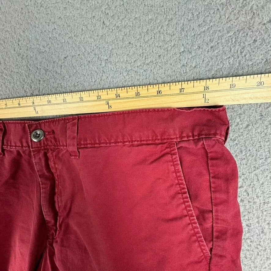 AMERICAN RAG Pants Men's Sze 36 37x31* Red Slim Straight Cotton Chinos