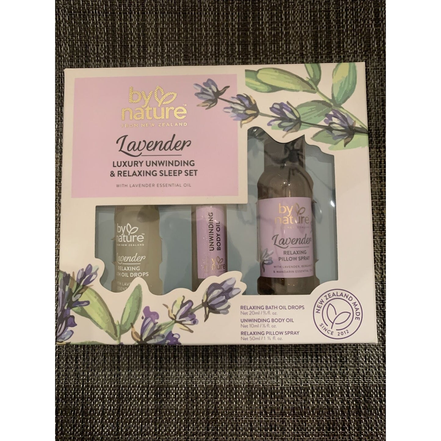 By Nature from New Zealand Lavender Essential Oil Unwind Relaxing Sleep Gift Set