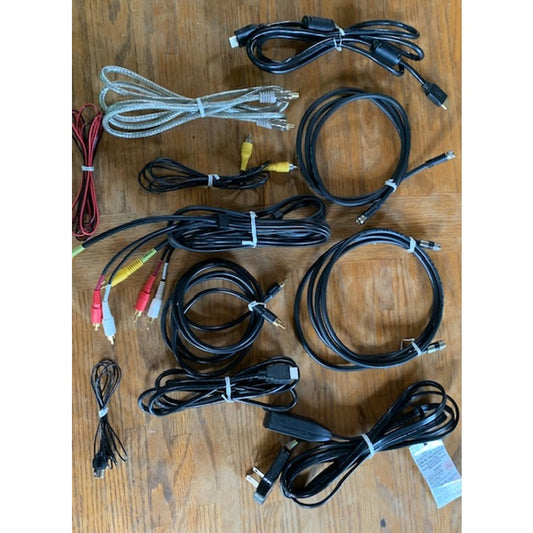 11 Assorted RCA/HDMI/Power/Speaker Cables