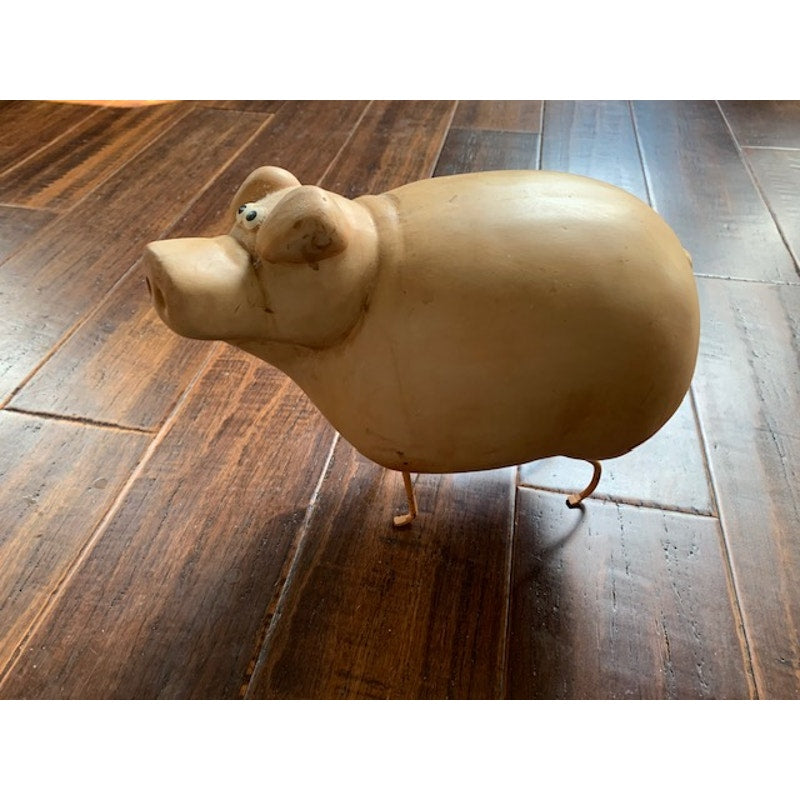 Ornamental Pig with Metal Legs